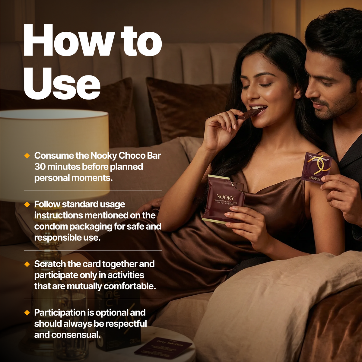 Connect Condoms Nooky Connect 3-in-1 Condom Kit | Chocolate + Cards