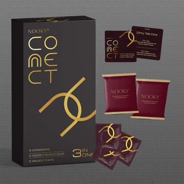 Nooky Connect 3-in-1 Condom Kit | Chocolate + Cards