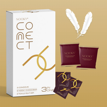 Nooky Connect 3-in-1 Condom Kit | Chocolate+Feather