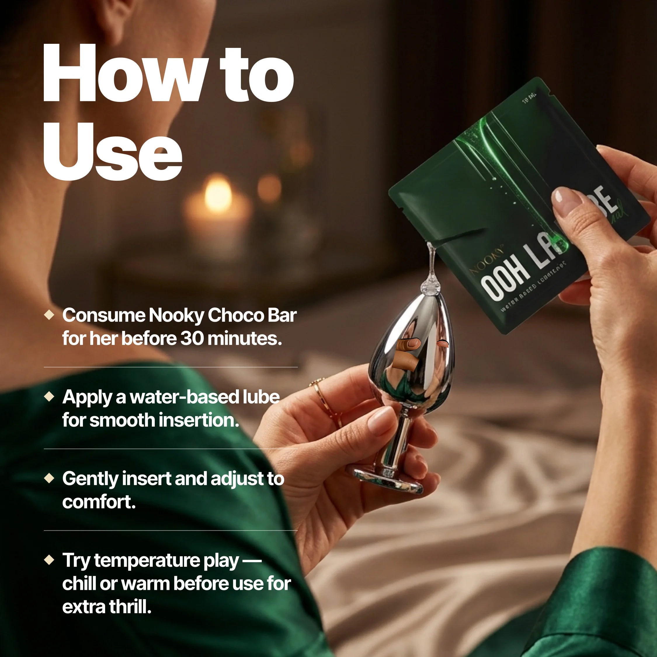 Nooky Core-2-in-1 Kit | Heart Metal Butt Plug & Water based  Natural Lube