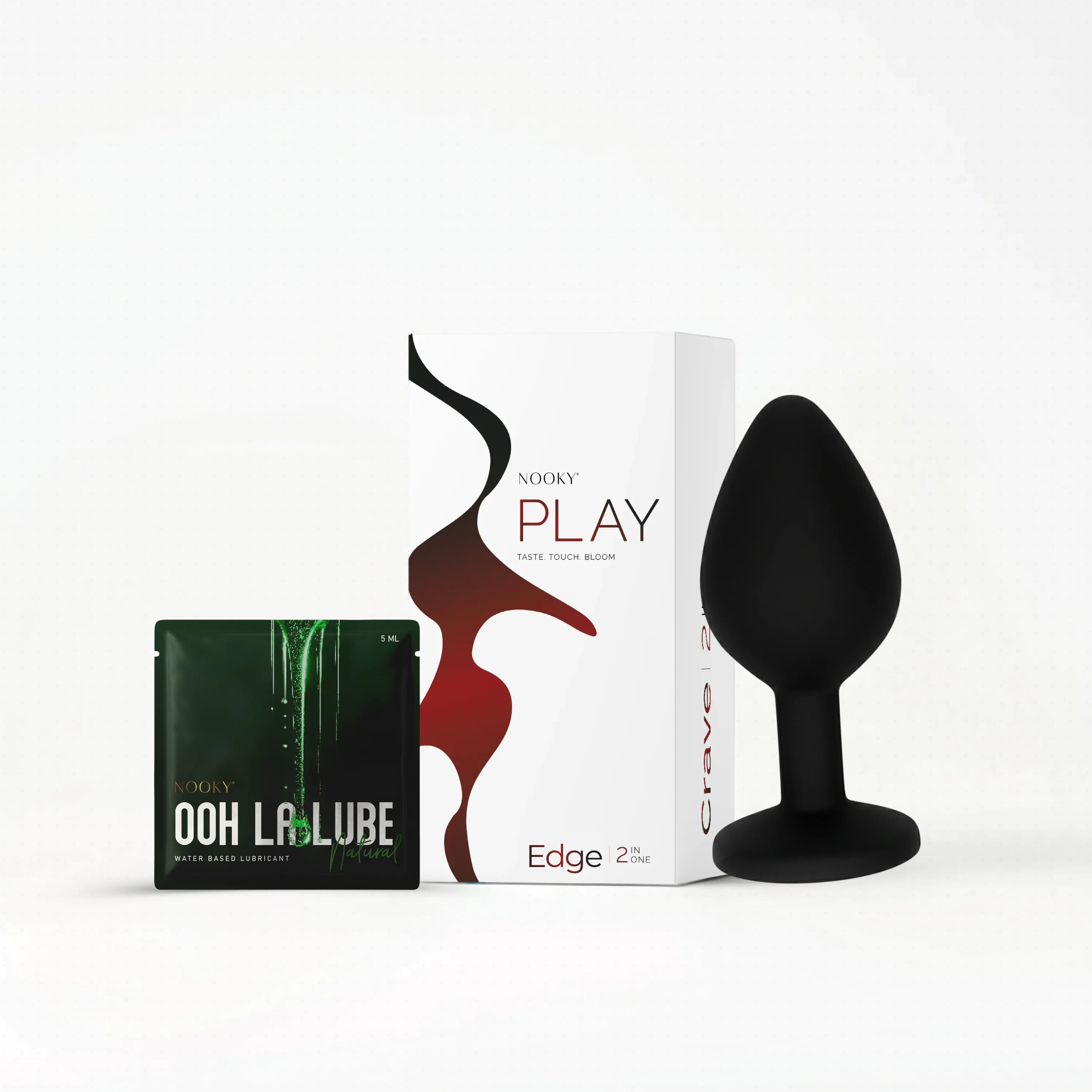 Nooky Edge -2-in-1 Kit | Silicone Plug & Water based Natural Lube