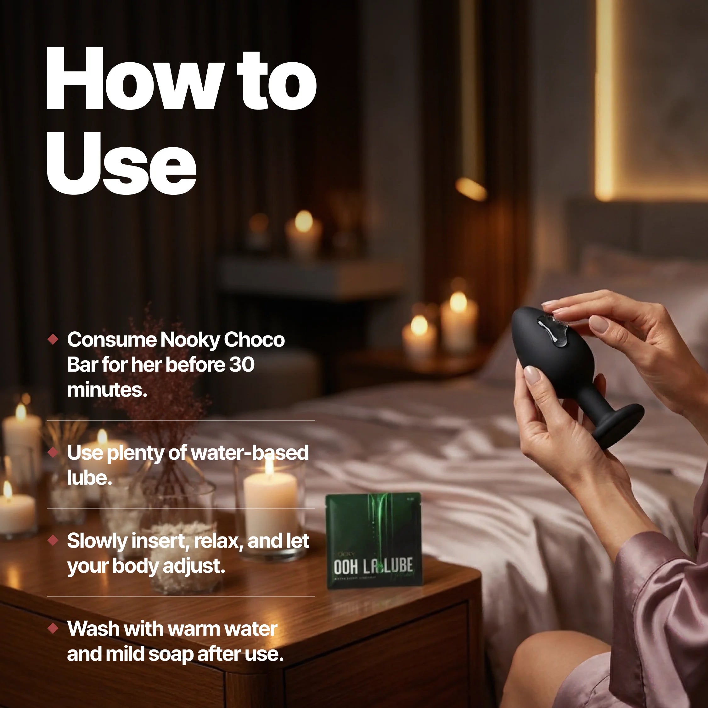 Nooky Edge -2-in-1 Kit | Silicone Plug & Water based Natural Lube