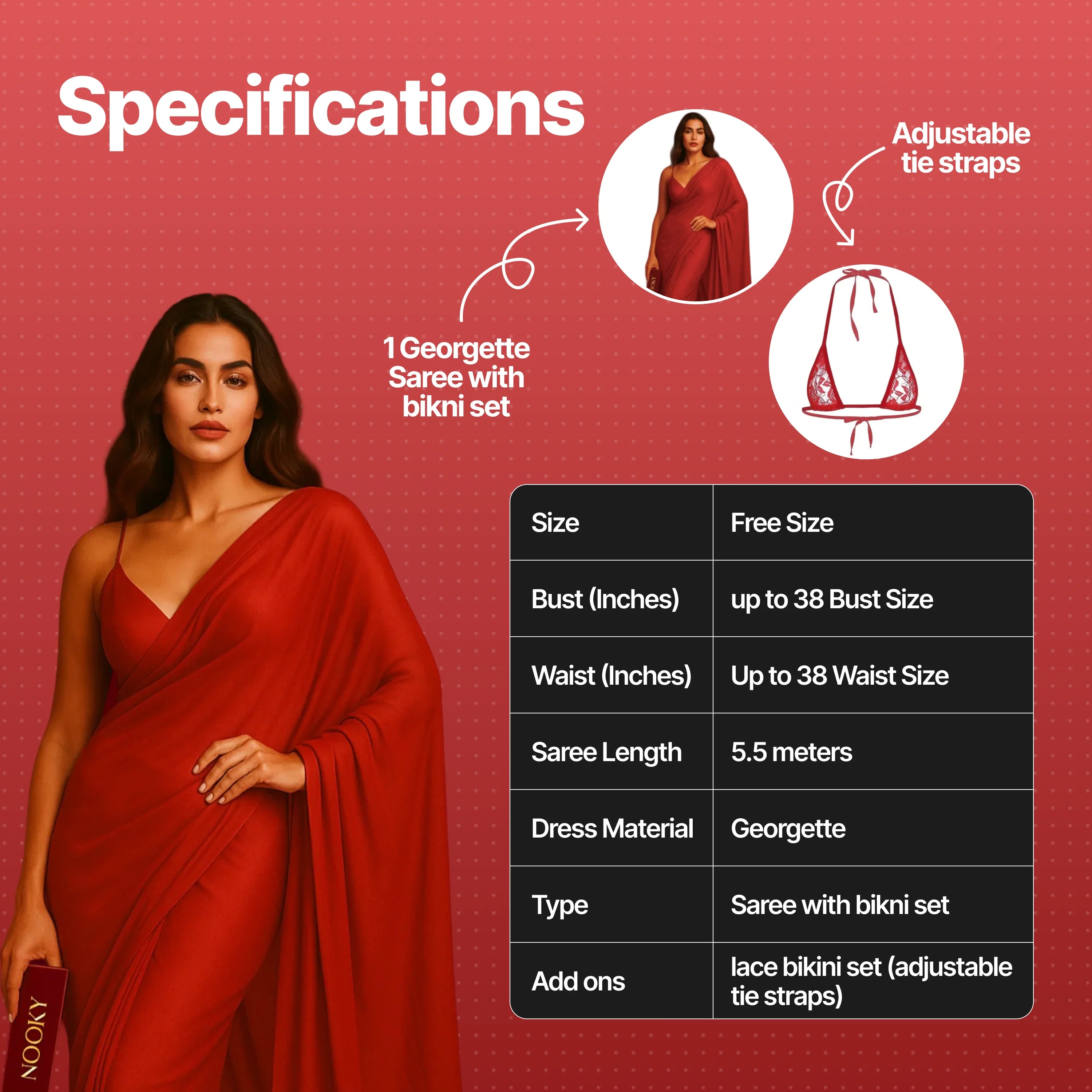 Nooky Ms. Saree Tonight | 6-in-1 Date Night Gift Kit for Couples
