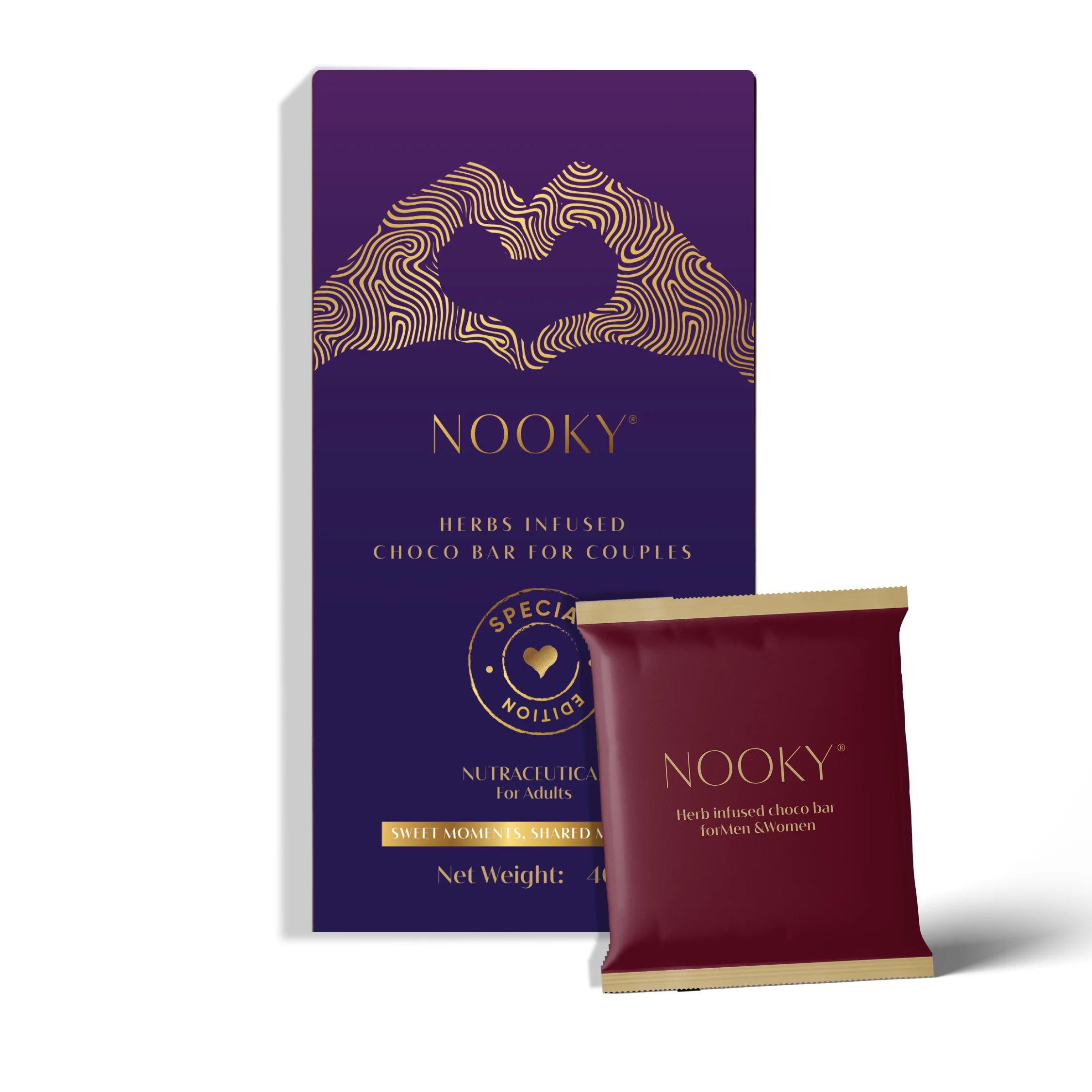 Nooky Special Edition Gift kit | Herb Infused Choco Bar for Couples + Naughty Task Cards