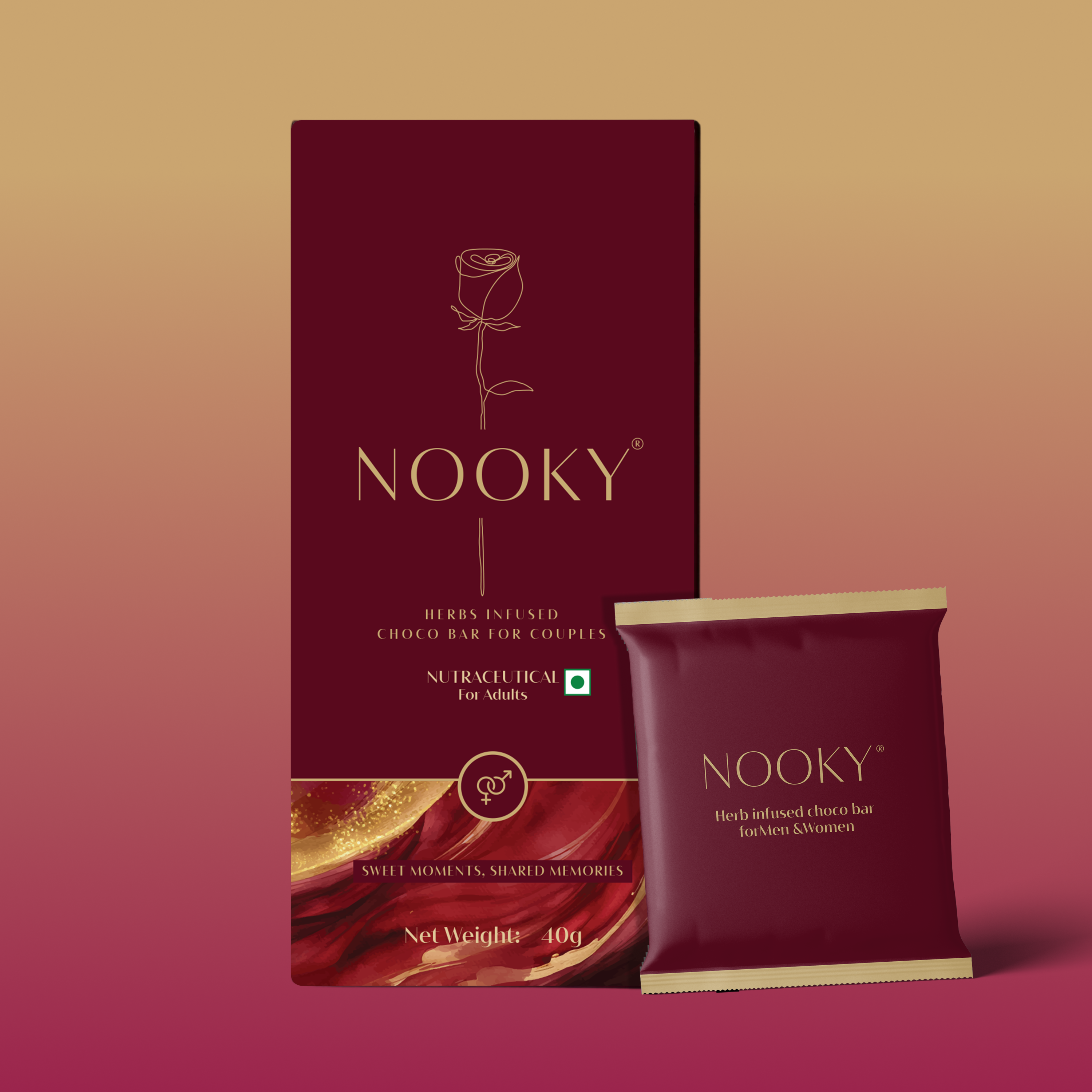 Nooky Herb Infused Choco Bar for Couples
