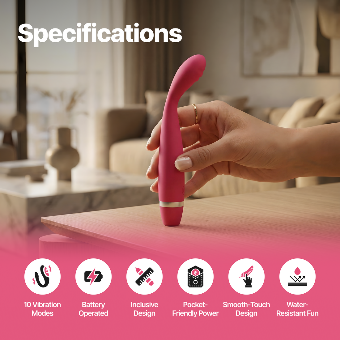 Nooky Blush 2-in-1 Play Kit | Pulse Women’s Massager + Herb Infused Choco Bar for Women