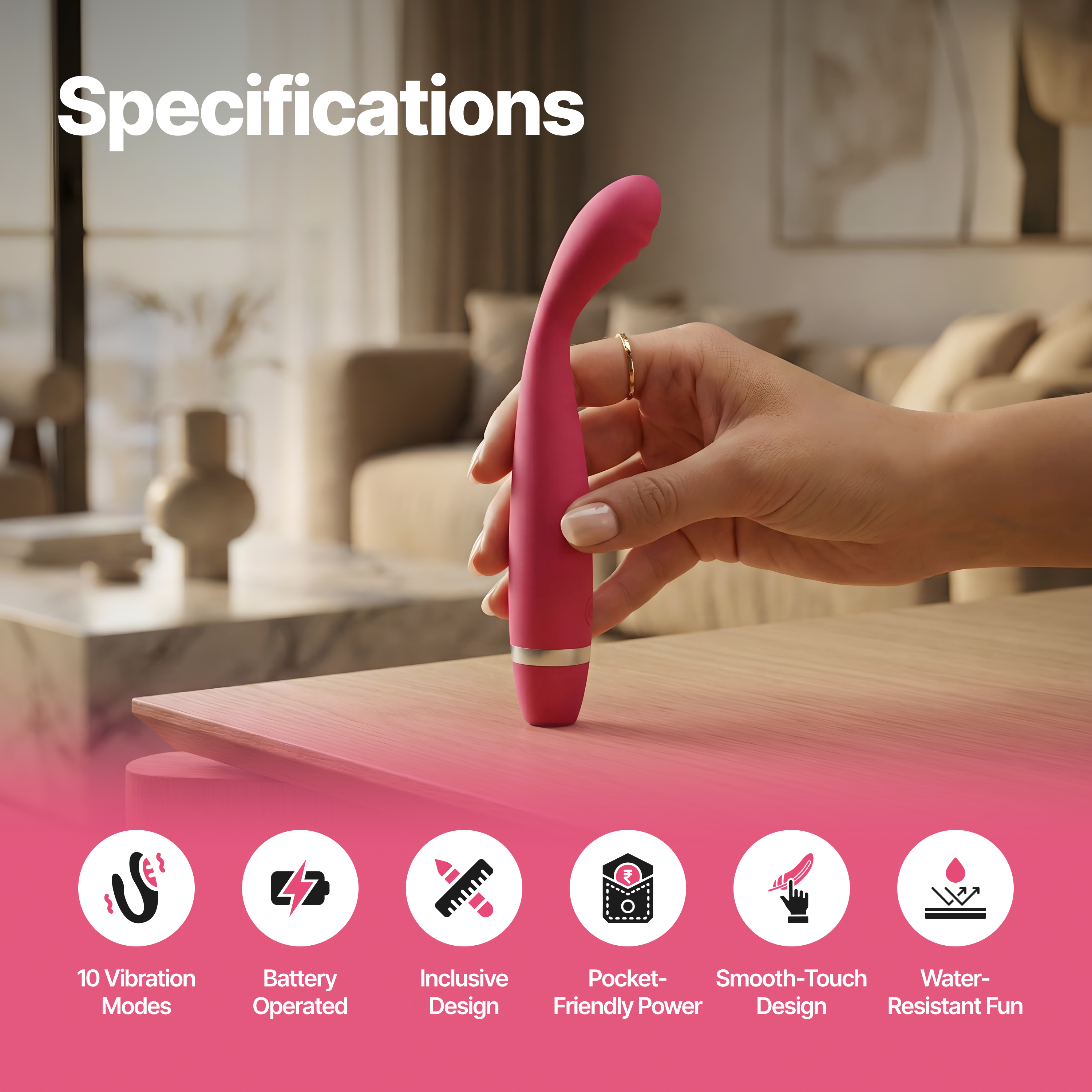 Nooky Blush 2-in-1 Play Kit | Pulse Women’s Massager + Herb Infused Choco Bar for Women