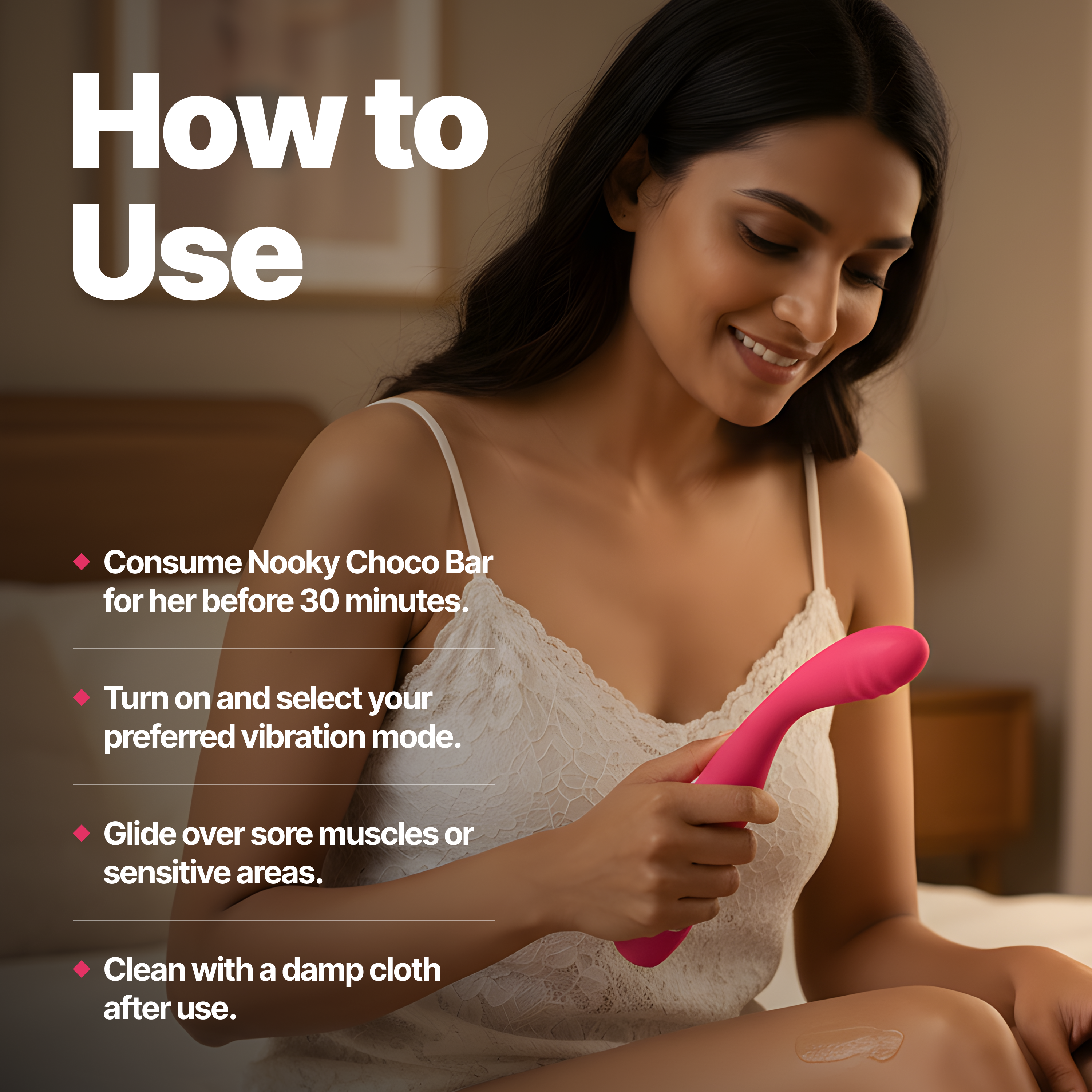 Nooky Blush 2-in-1 Play Kit | Pulse Women’s Massager + Herb Infused Choco Bar for Women