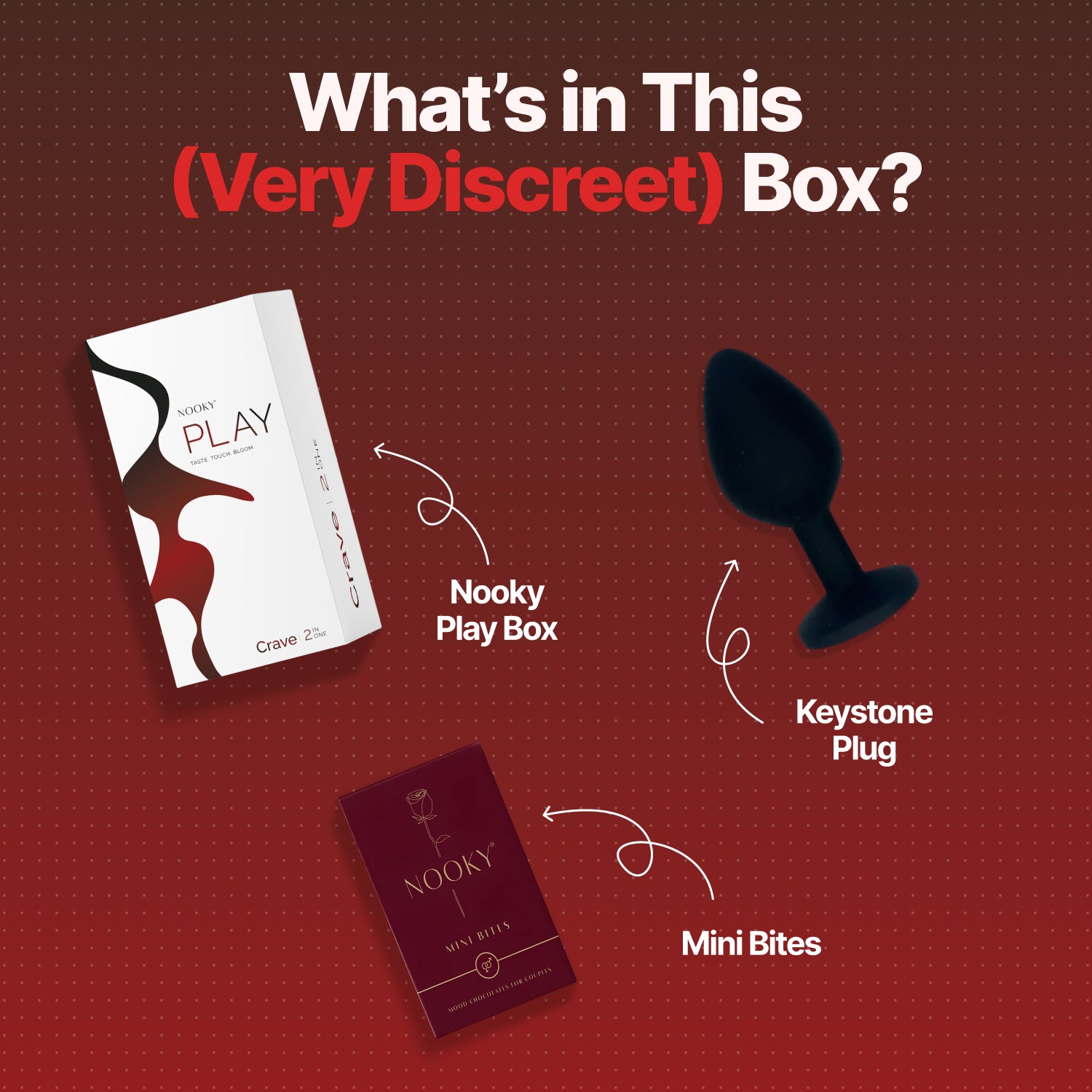 Nooky Crave 2-in-1 Play Kit | Core Butt Plug for Couples + Mini Bite Intimacy Chocolate