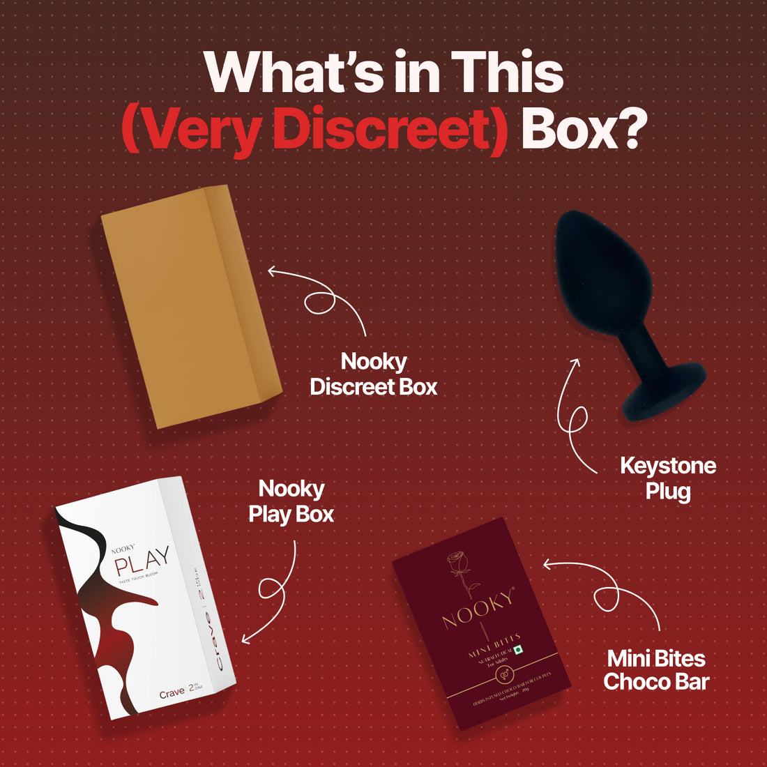 Nooky Crave 2-in-1 Play Kit | Core Butt Plug for Couples + Mini Bite Herb Infused Choco Bar for Men & Women
