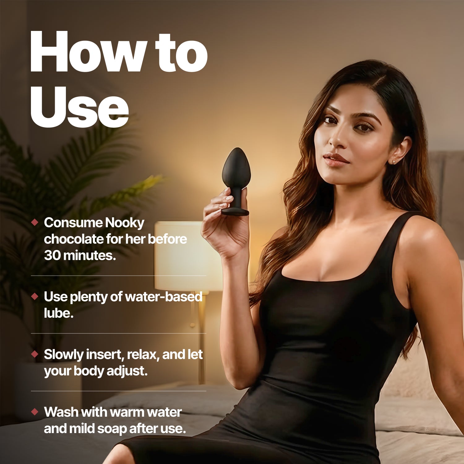 Nooky Crave 2-in-1 Play Kit | Core Butt Plug for Couples + Mini Bite Intimacy Chocolate