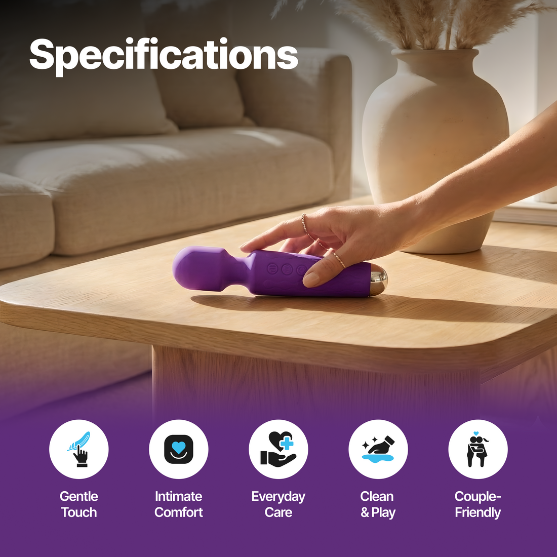 Nooky Melt 2-in-1 Play Kit | Wave Women’s Massager + Mini Bite Herb Infused Choco Bar for Men & Women