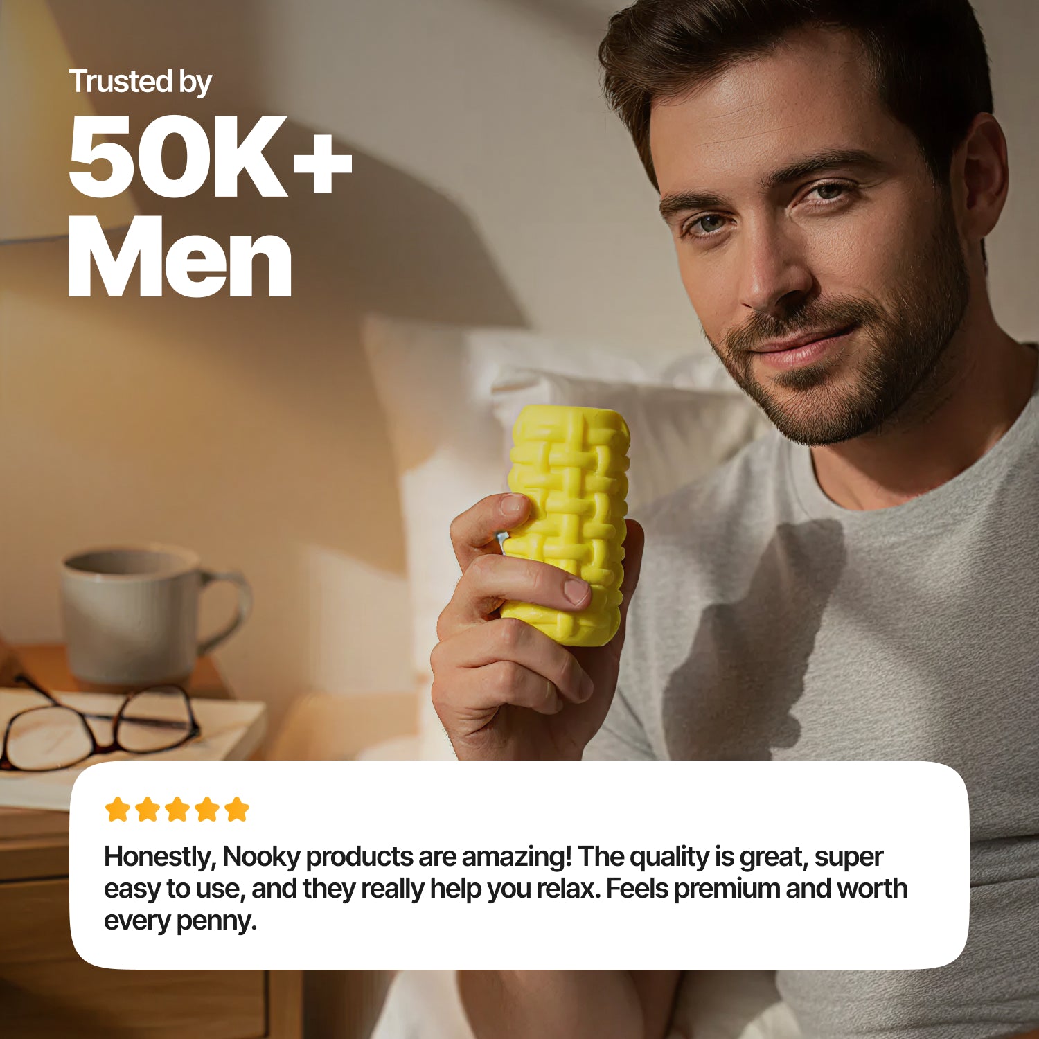 Nooky Moan 2-in-1 Play Kit | Maestro Men’s Stroker + Intimacy Chocolate for Him