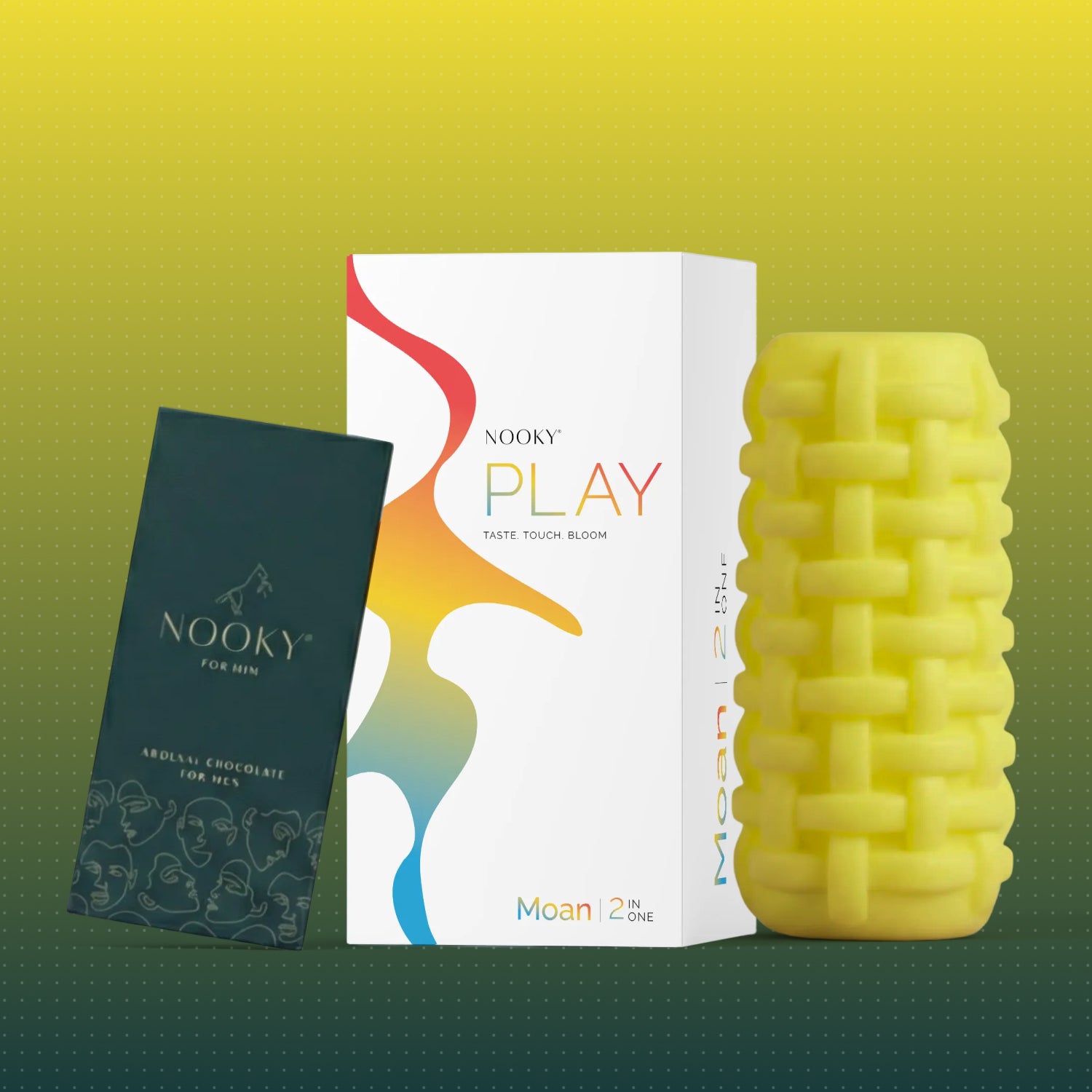 Nooky Moan 2-in-1 Play Kit | Maestro Men’s Stroker + Intimacy Chocolate for Him