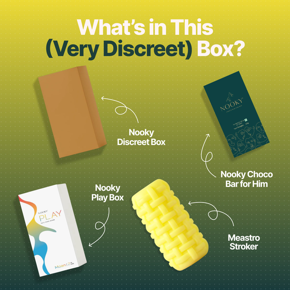 Nooky Moan 2-in-1 Play Kit | Maestro Men’s Stroker +Herb Infused Choco Bar for Men