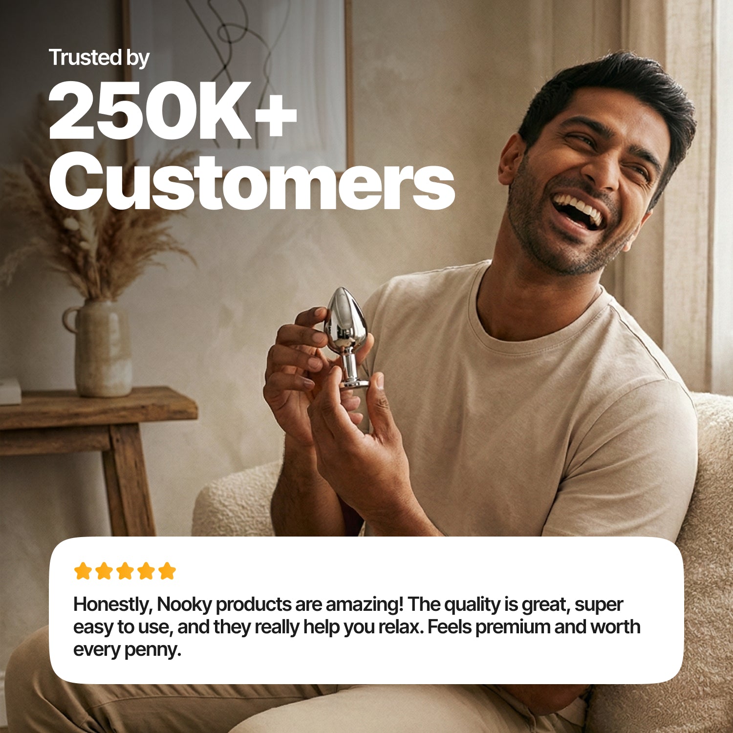 Nooky Tempt 2-in-1 Play Kit | Keystone Butt Plug for Couples + Mini Bite Intimacy Chocolate