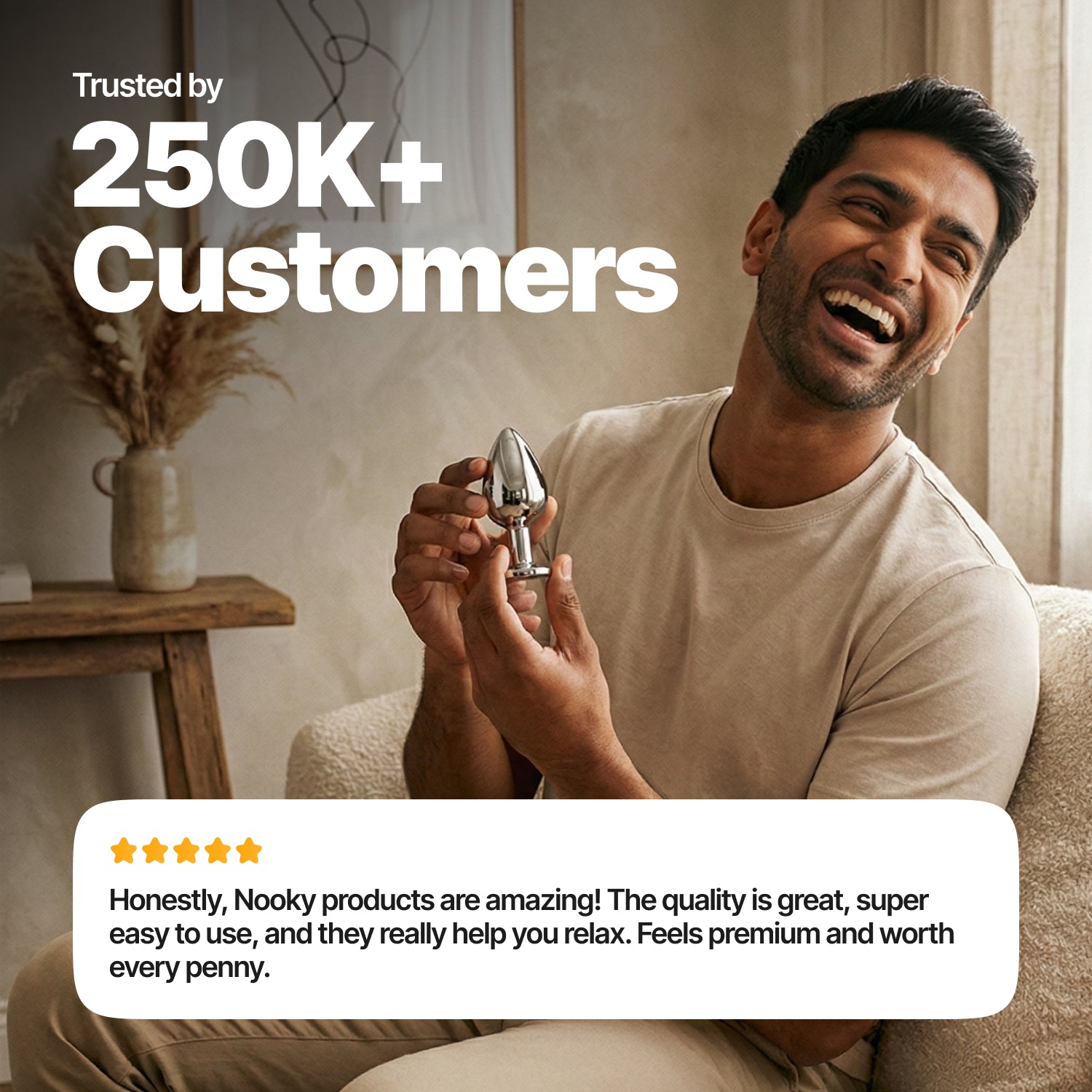 Nooky Tempt 2-in-1 Play Kit | Keystone Butt Plug for Couples + Mini Bite Herb Infused Choco Bar for Men & Women