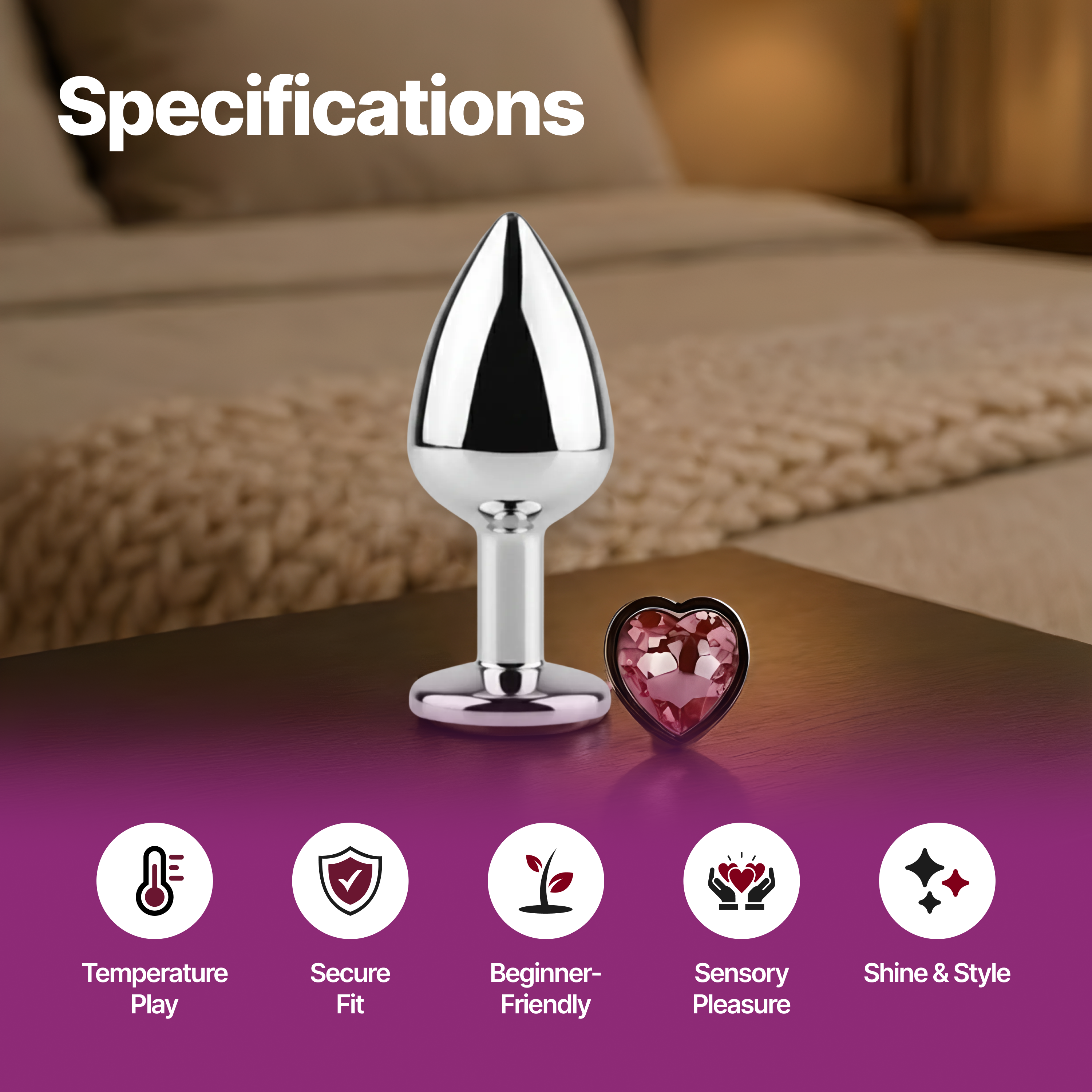 Nooky Tempt 2-in-1 Play Kit | Keystone Butt Plug for Couples + Mini Bite Herb Infused Choco Bar for Men & Women