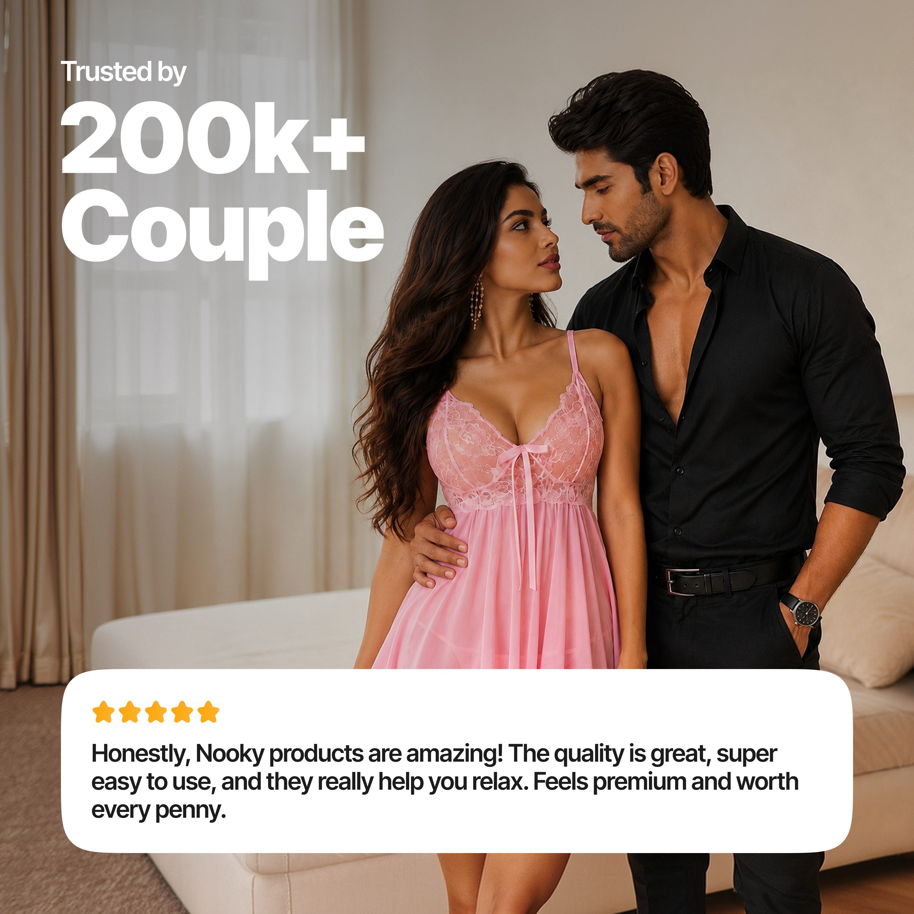 Nooky Babydoll Pink Tonight | 4-in-1 Date Night Gift Kit for Couples