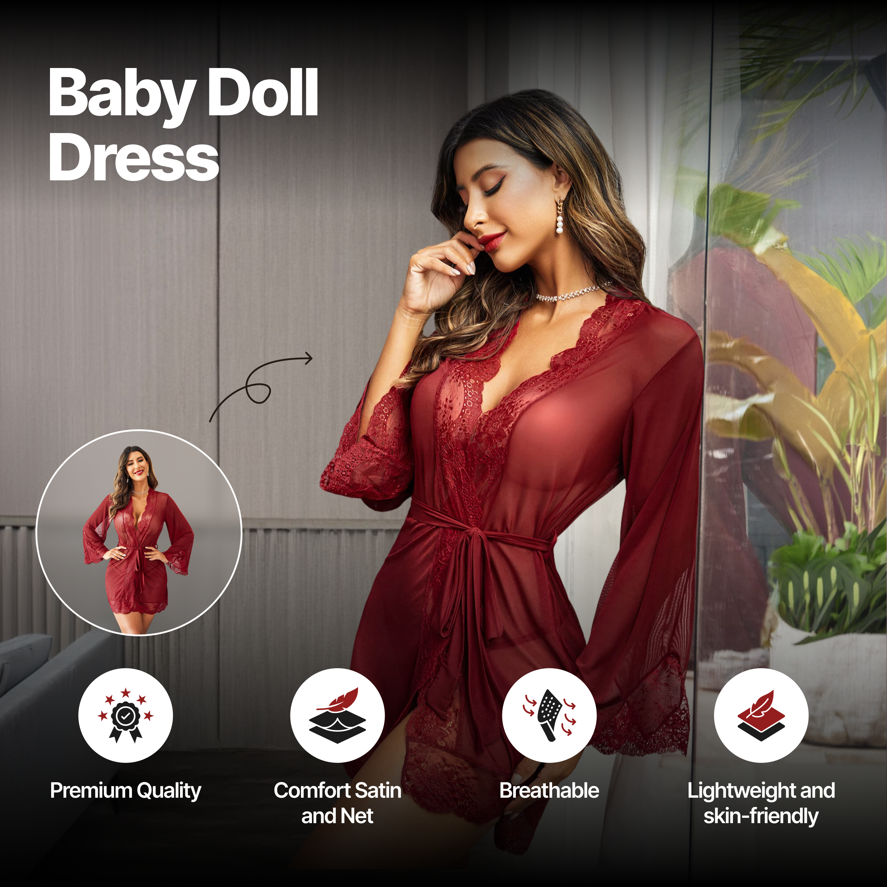Nooky Babydoll Bridal Kimono Tonight | 4-in-1 Date Night Gift Kit for Couples