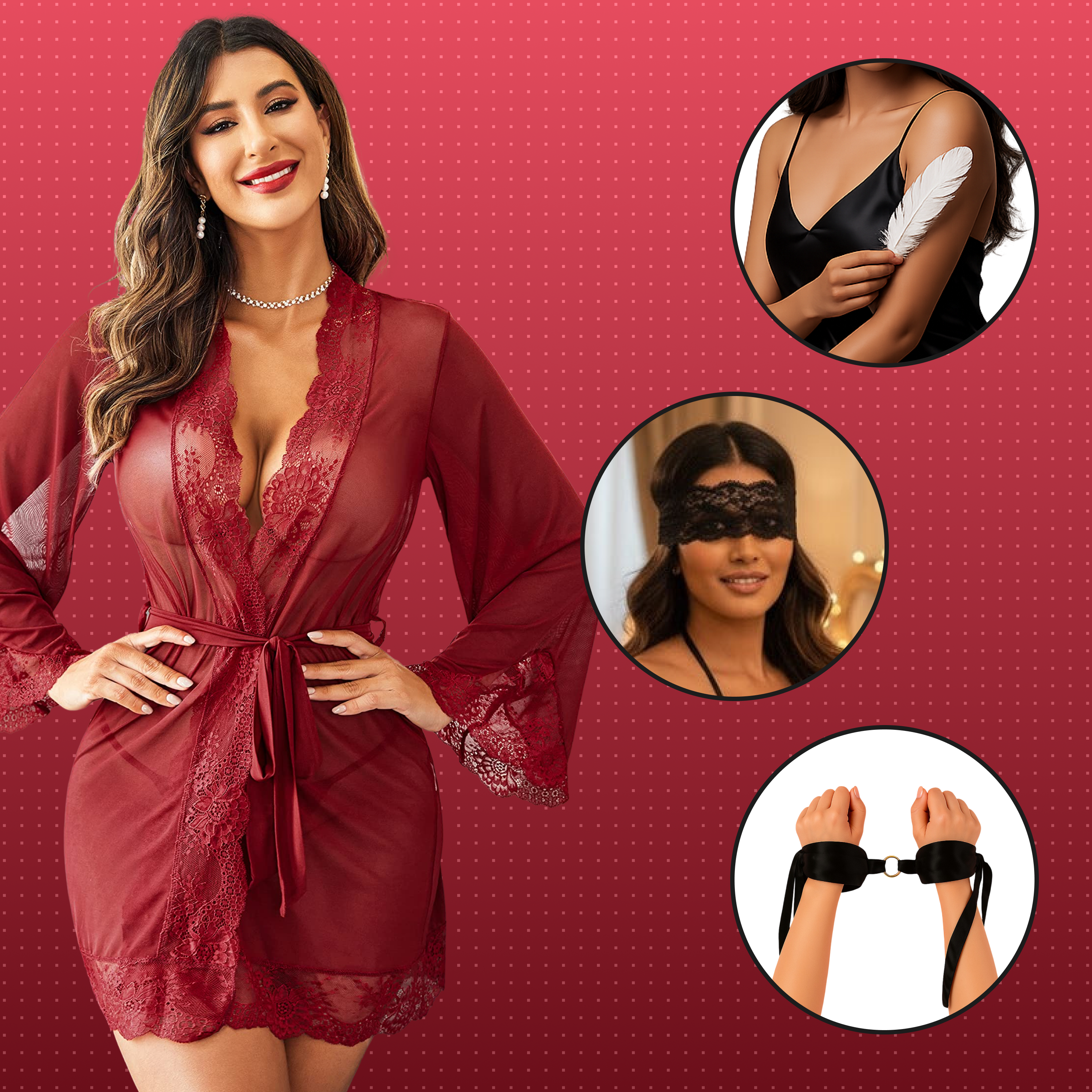 Nooky Babydoll Bridal Kimono Tonight | 4-in-1 Date Night Gift Kit for Couples